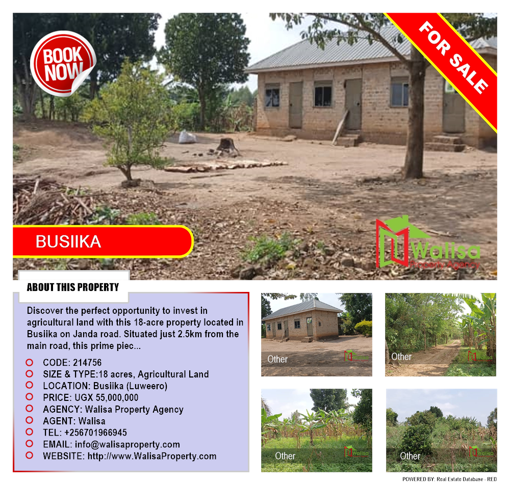 Agricultural Land  for sale in Busiika Luweero Uganda, code: 214756