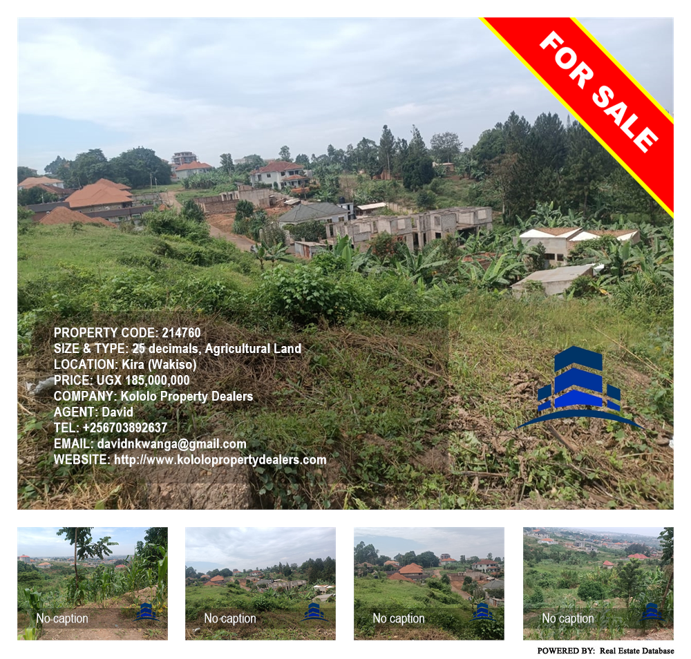 Agricultural Land  for sale in Kira Wakiso Uganda, code: 214760