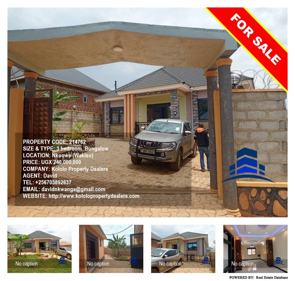 3 bedroom Bungalow  for sale in Nkoowe Wakiso Uganda, code: 214762