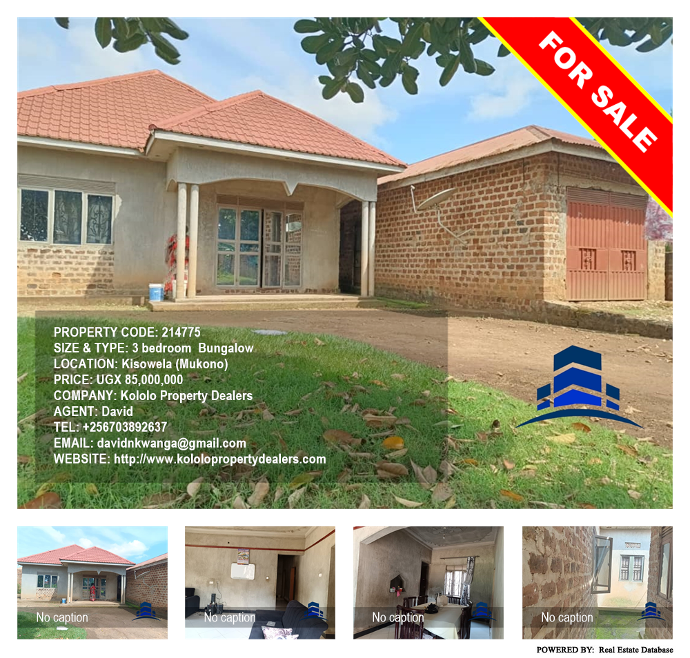 3 bedroom Bungalow  for sale in Kisowela Mukono Uganda, code: 214775