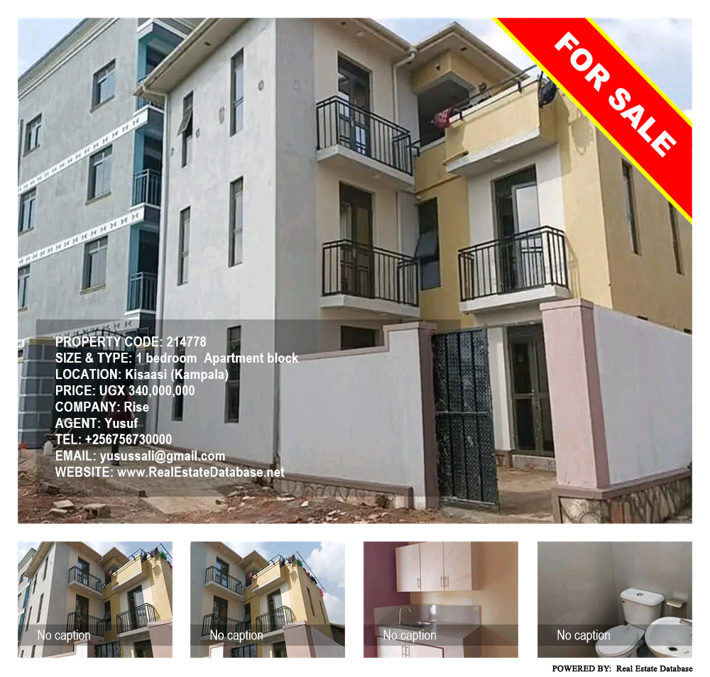 1 bedroom Apartment block  for sale in Kisaasi Kampala Uganda, code: 214778