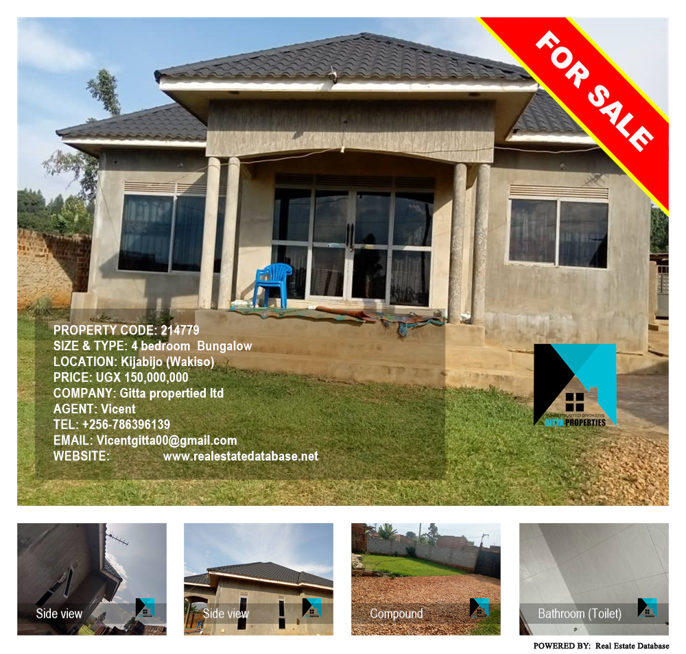 4 bedroom Bungalow  for sale in Kijabijo Wakiso Uganda, code: 214779