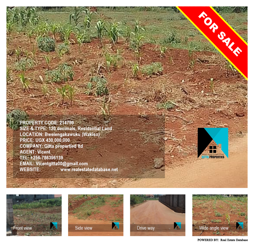 Residential Land  for sale in Bwelengakawuku Wakiso Uganda, code: 214799