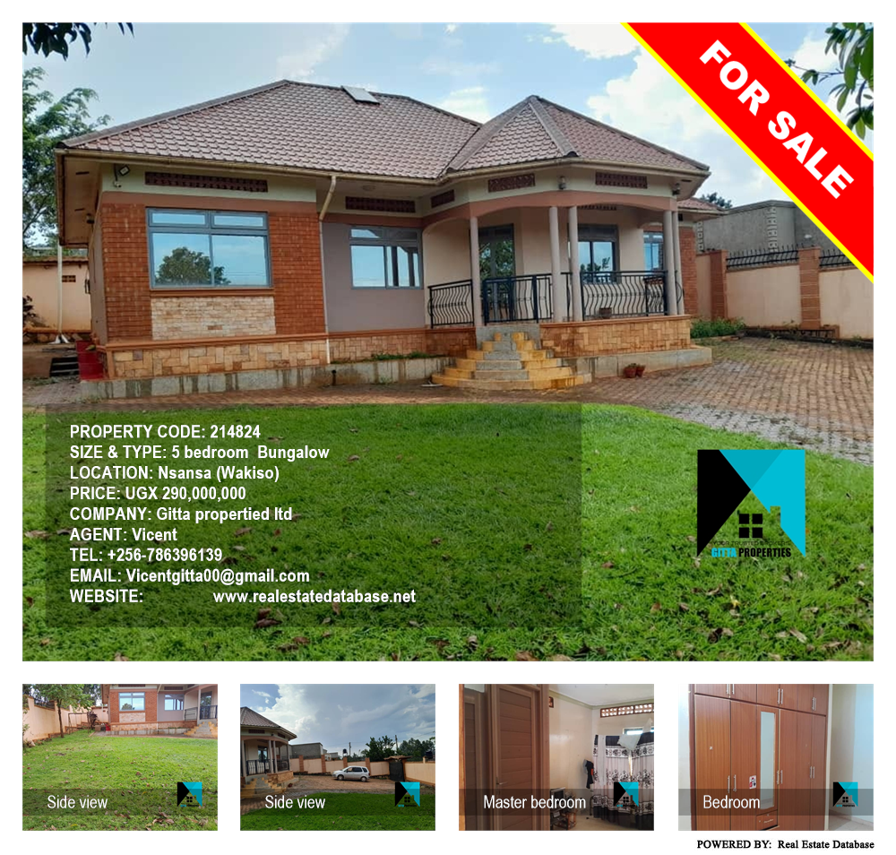 5 bedroom Bungalow  for sale in Nsansa Wakiso Uganda, code: 214824