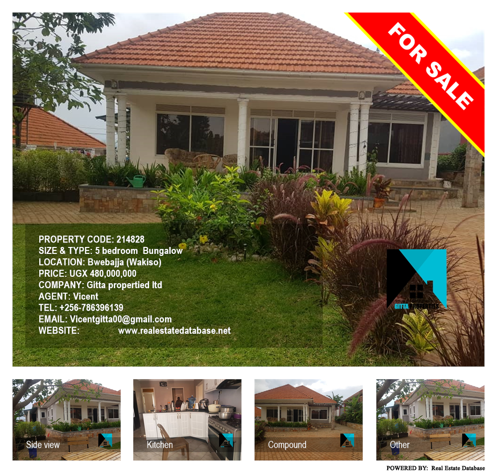 5 bedroom Bungalow  for sale in Bwebajja Wakiso Uganda, code: 214828