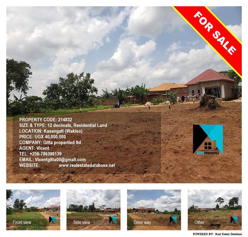 Residential Land  for sale in Kasangati Wakiso Uganda, code: 214832