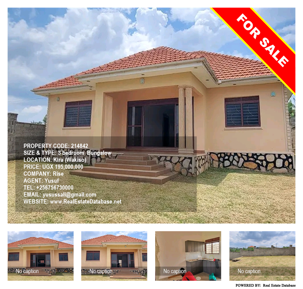 3 bedroom Bungalow  for sale in Kira Wakiso Uganda, code: 214842