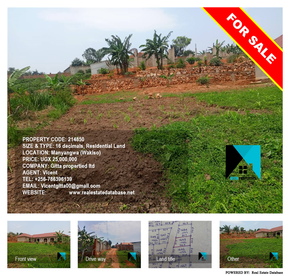 Residential Land  for sale in Manyangwa Wakiso Uganda, code: 214850