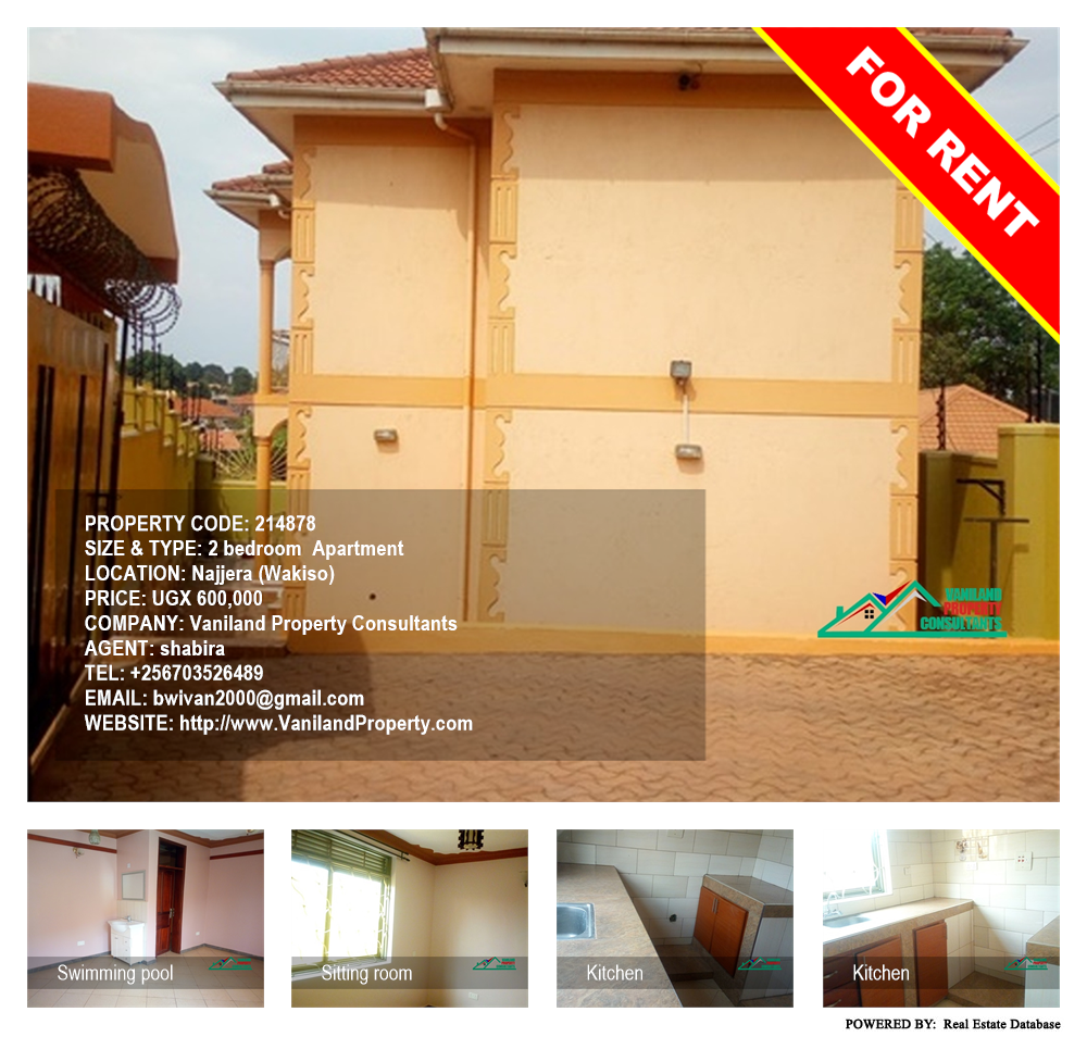 2 bedroom Apartment  for rent in Najjera Wakiso Uganda, code: 214878