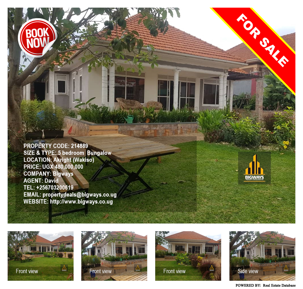 5 bedroom Bungalow  for sale in Akright Wakiso Uganda, code: 214889