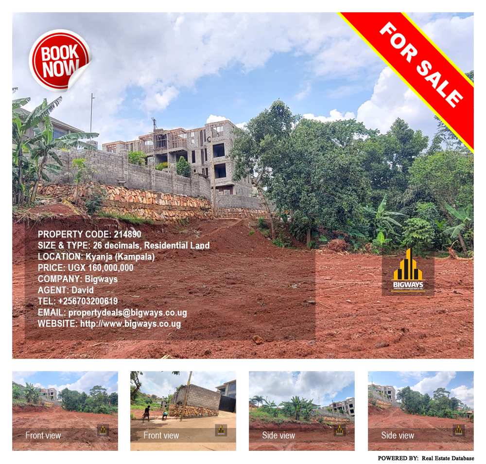 Residential Land  for sale in Kyanja Kampala Uganda, code: 214890