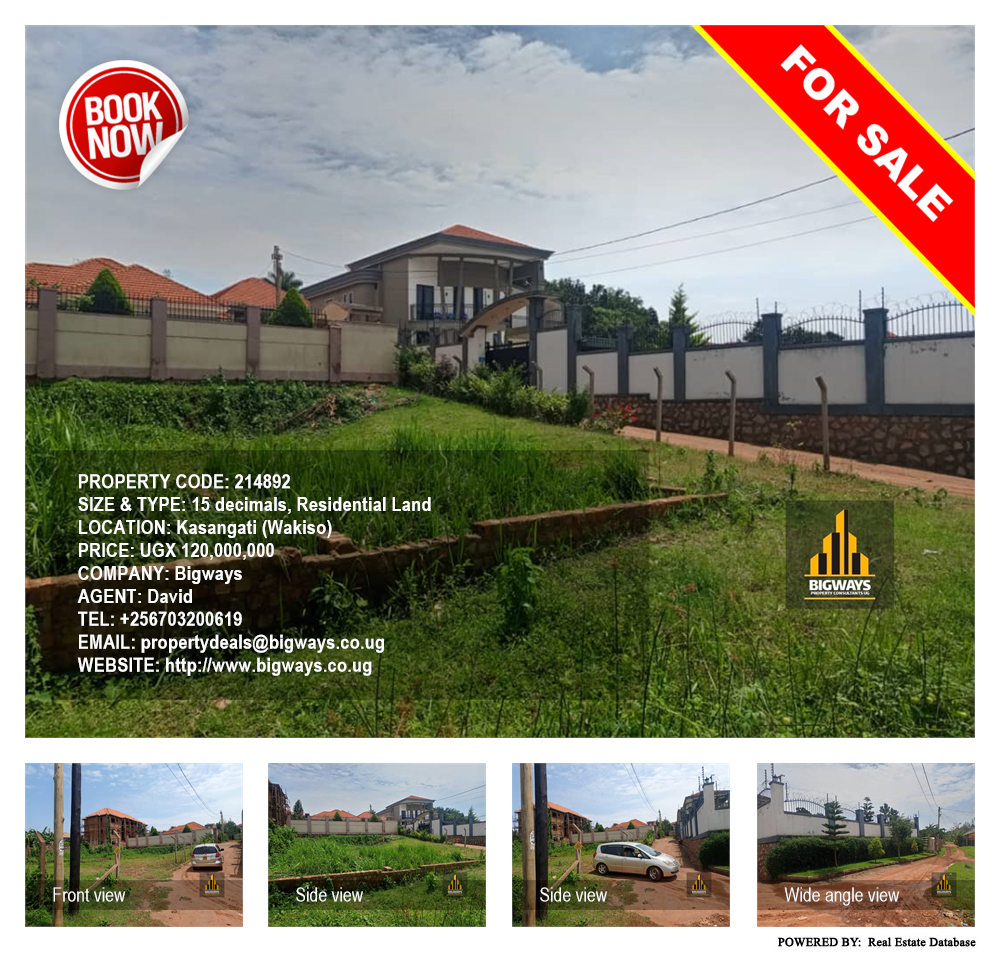 Residential Land  for sale in Kasangati Wakiso Uganda, code: 214892