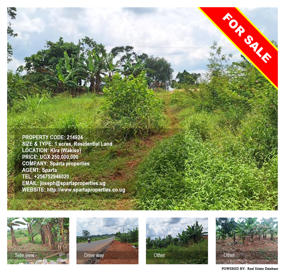 Residential Land  for sale in Kira Wakiso Uganda, code: 214924