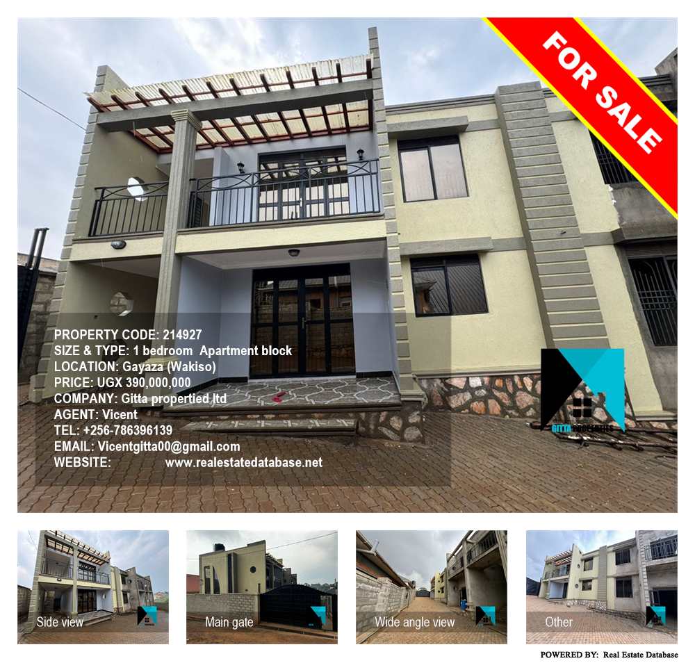 1 bedroom Apartment block  for sale in Gayaza Wakiso Uganda, code: 214927