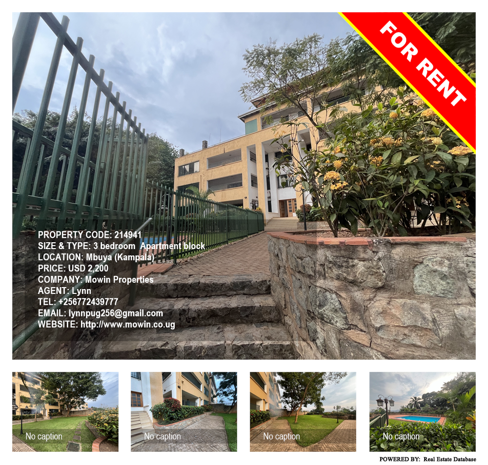 3 bedroom Apartment block  for rent in Mbuya Kampala Uganda, code: 214941