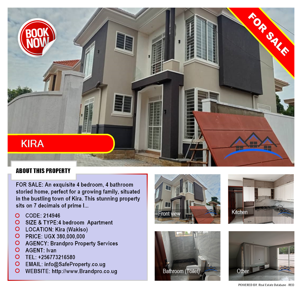 4 bedroom Apartment  for sale in Kira Wakiso Uganda, code: 214946