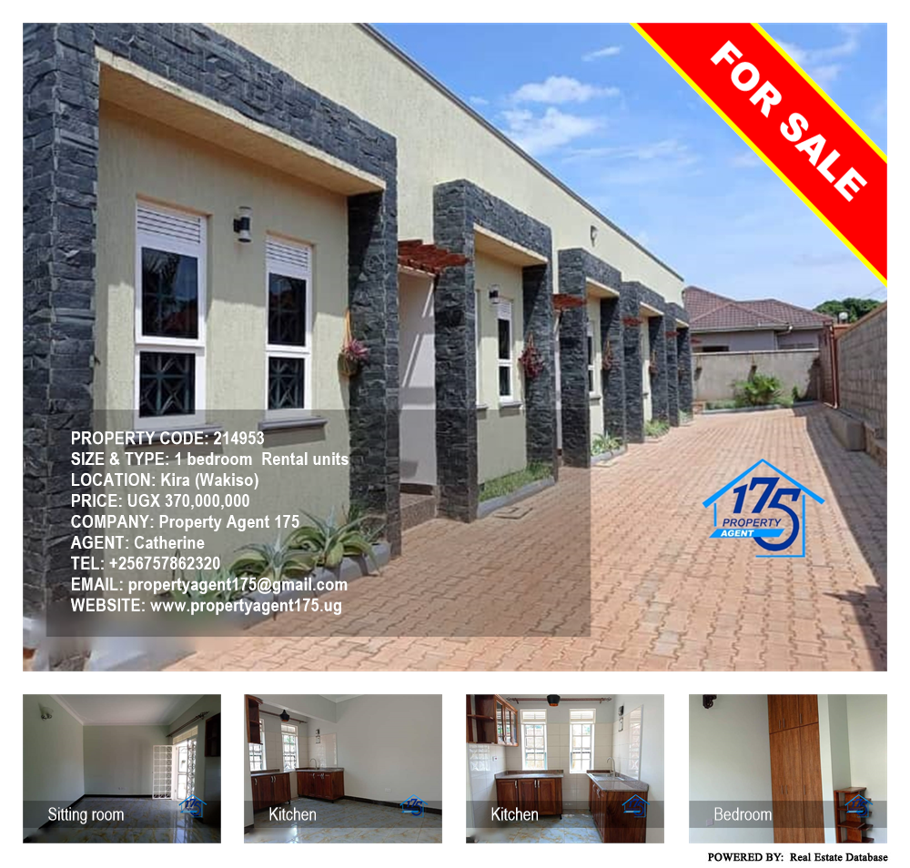 1 bedroom Rental units  for sale in Kira Wakiso Uganda, code: 214953