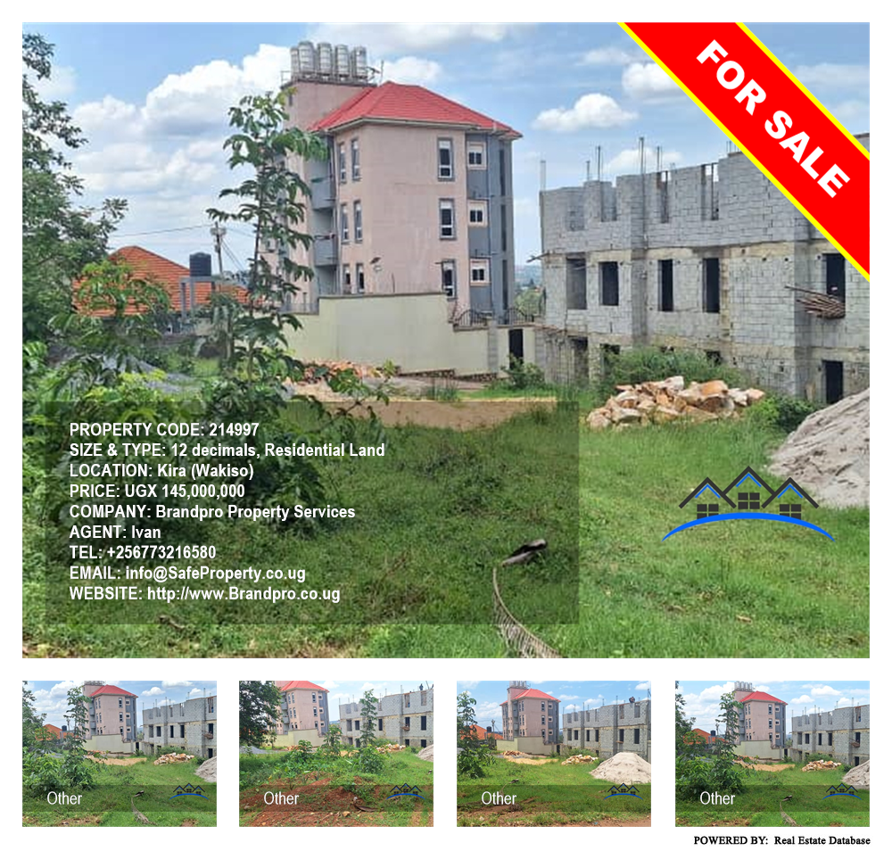 Residential Land  for sale in Kira Wakiso Uganda, code: 214997