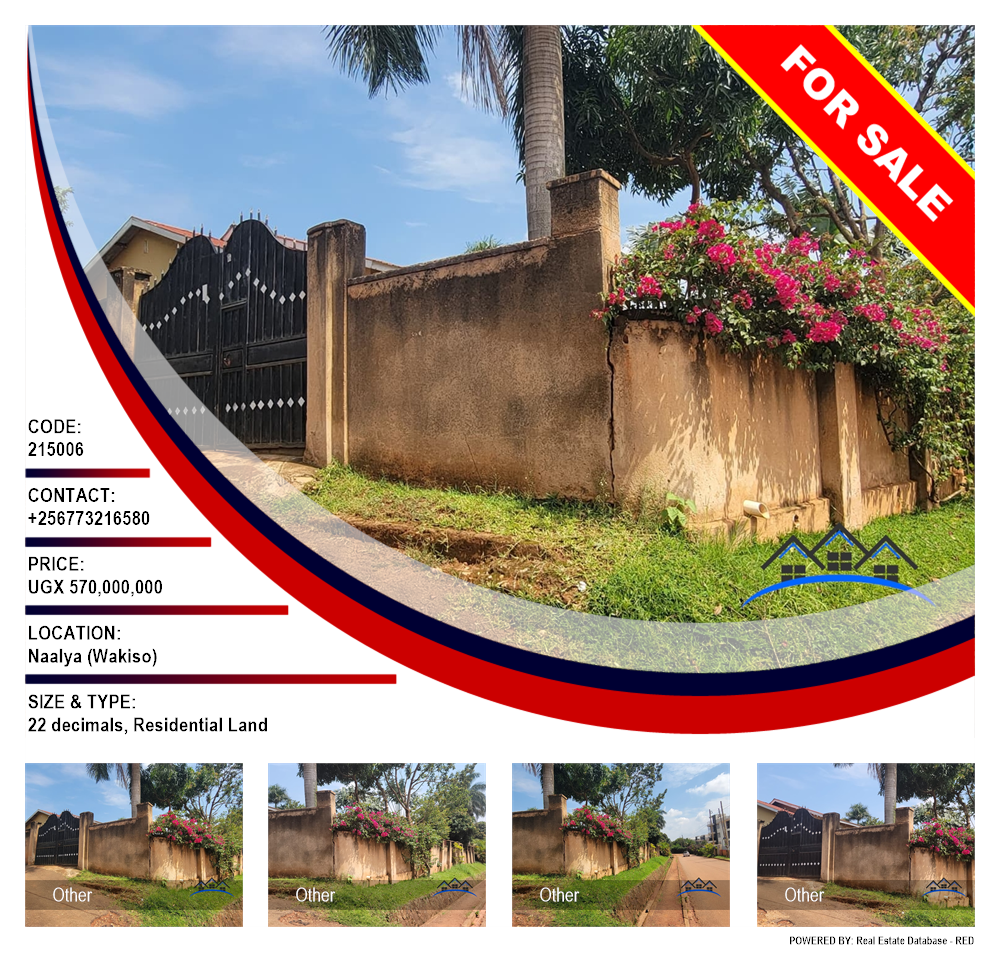 Residential Land  for sale in Naalya Wakiso Uganda, code: 215006