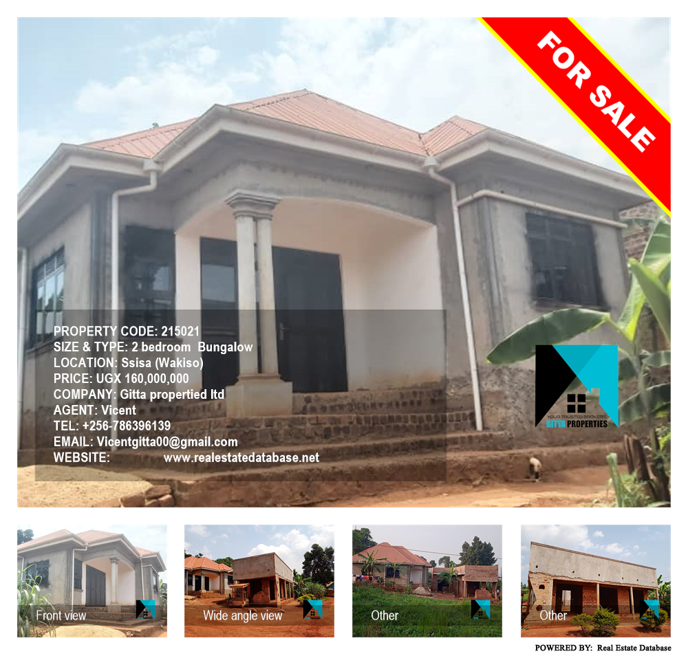 2 bedroom Bungalow  for sale in Ssisa Wakiso Uganda, code: 215021