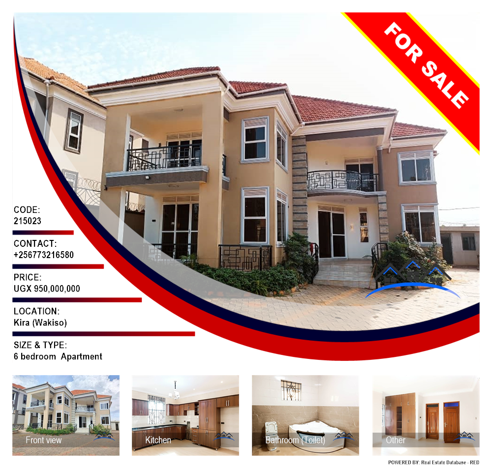 6 bedroom Apartment  for sale in Kira Wakiso Uganda, code: 215023