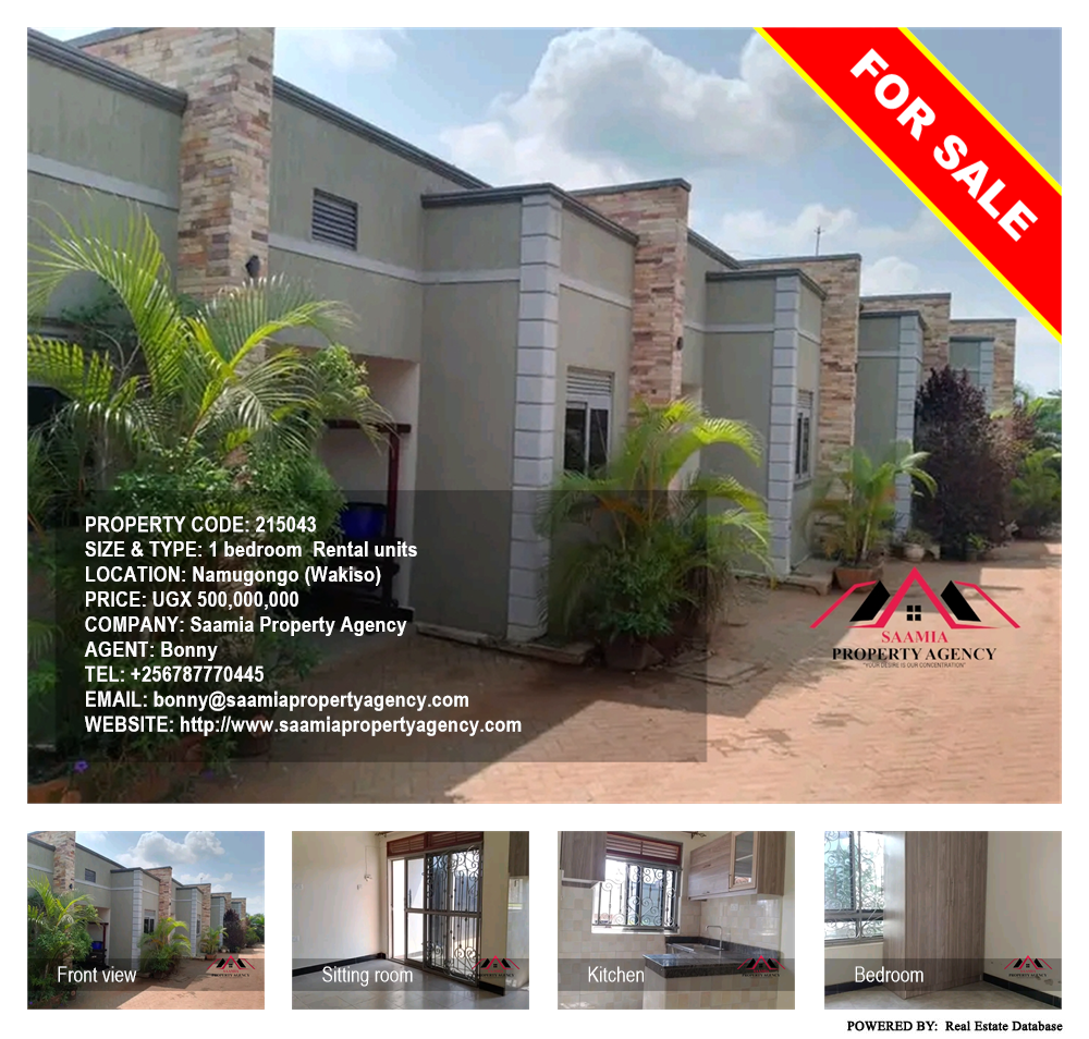 1 bedroom Rental units  for sale in Namugongo Wakiso Uganda, code: 215043