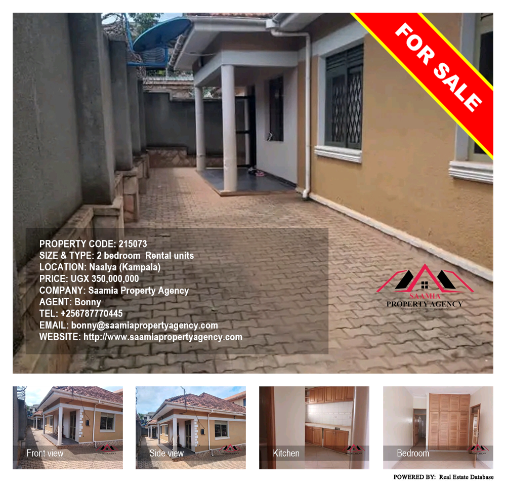 2 bedroom Rental units  for sale in Naalya Kampala Uganda, code: 215073