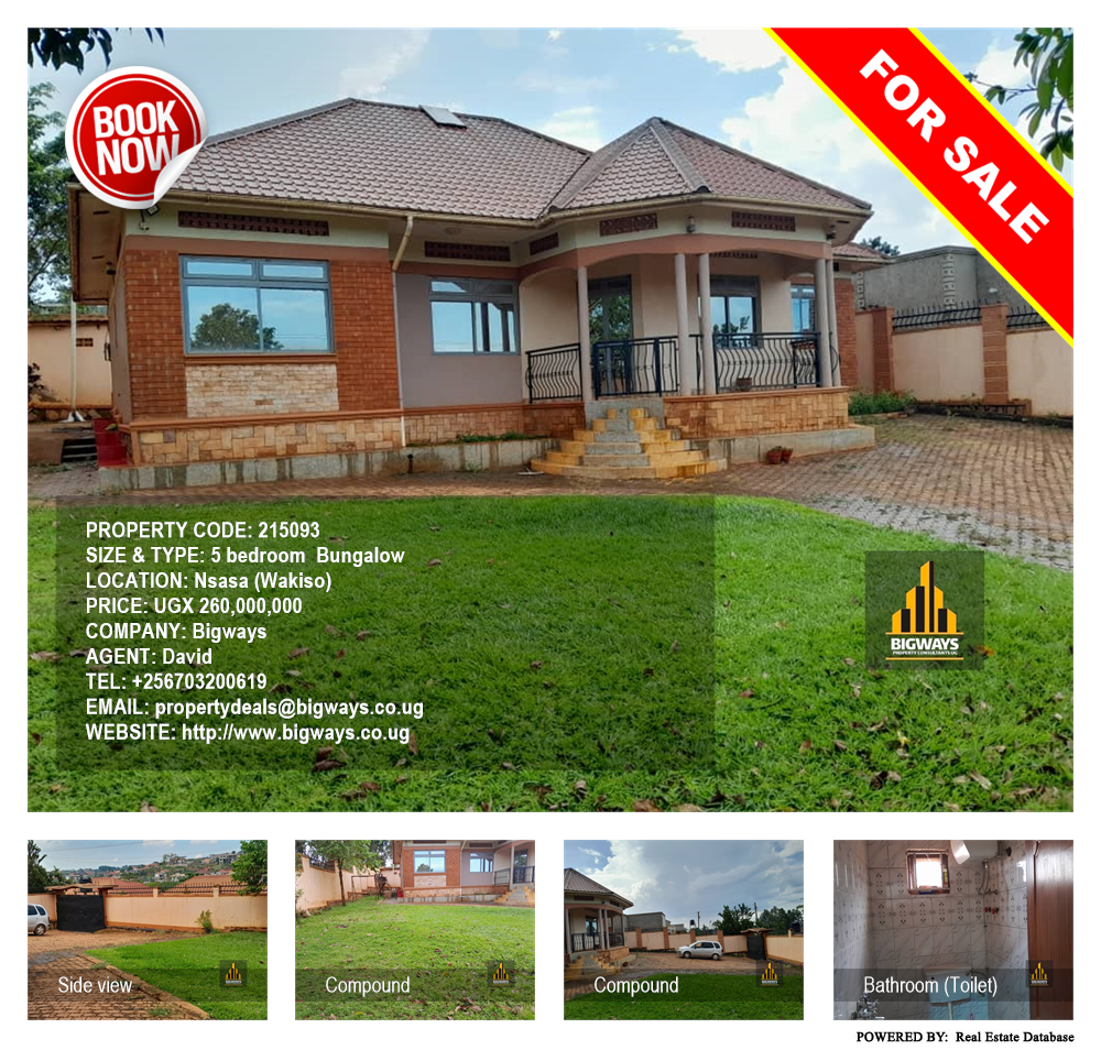 5 bedroom Bungalow  for sale in Nsasa Wakiso Uganda, code: 215093