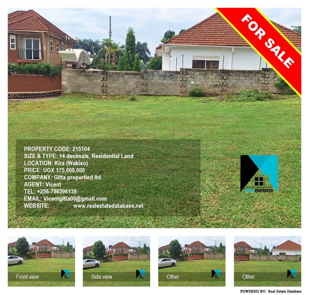 Residential Land  for sale in Kira Wakiso Uganda, code: 215104