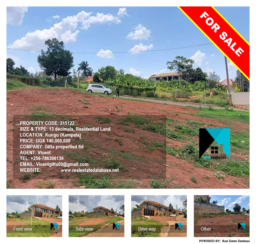 Residential Land  for sale in Kungu Kampala Uganda, code: 215122