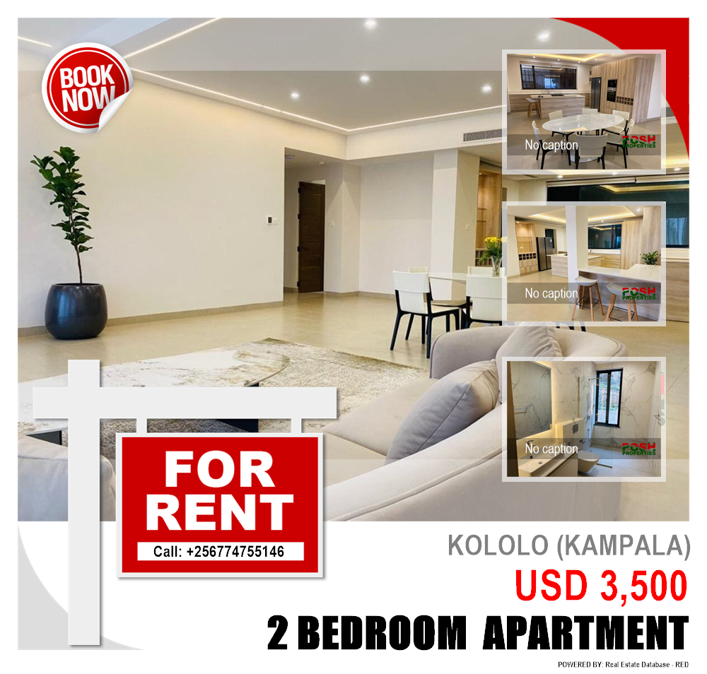 2 bedroom Apartment  for rent in Kololo Kampala Uganda, code: 215124