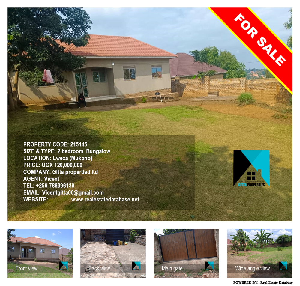 2 bedroom Bungalow  for sale in Lweza Mukono Uganda, code: 215145