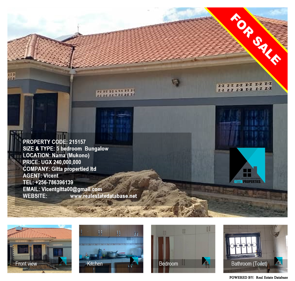 5 bedroom Bungalow  for sale in Nama Mukono Uganda, code: 215157