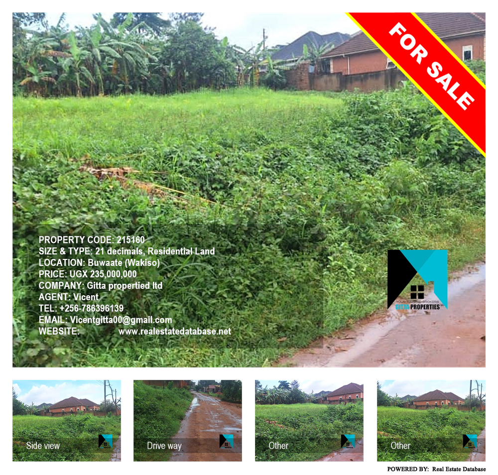 Residential Land  for sale in Buwaate Wakiso Uganda, code: 215160