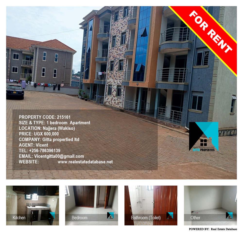 1 bedroom Apartment  for rent in Najjera Wakiso Uganda, code: 215161