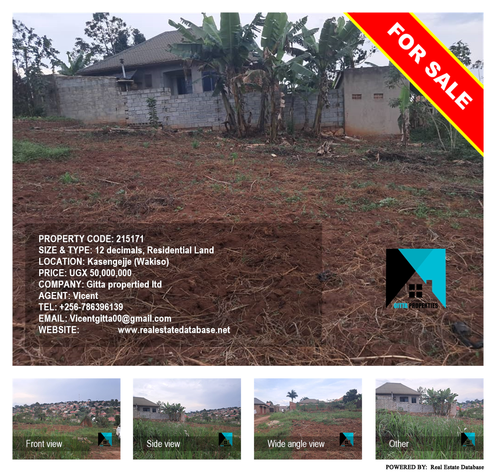 Residential Land  for sale in Kasengejje Wakiso Uganda, code: 215171