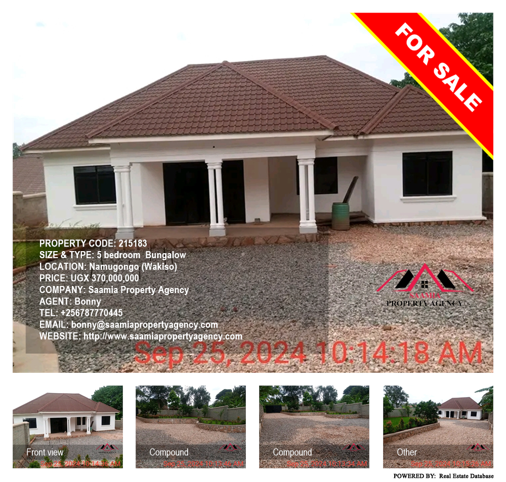 5 bedroom Bungalow  for sale in Namugongo Wakiso Uganda, code: 215183