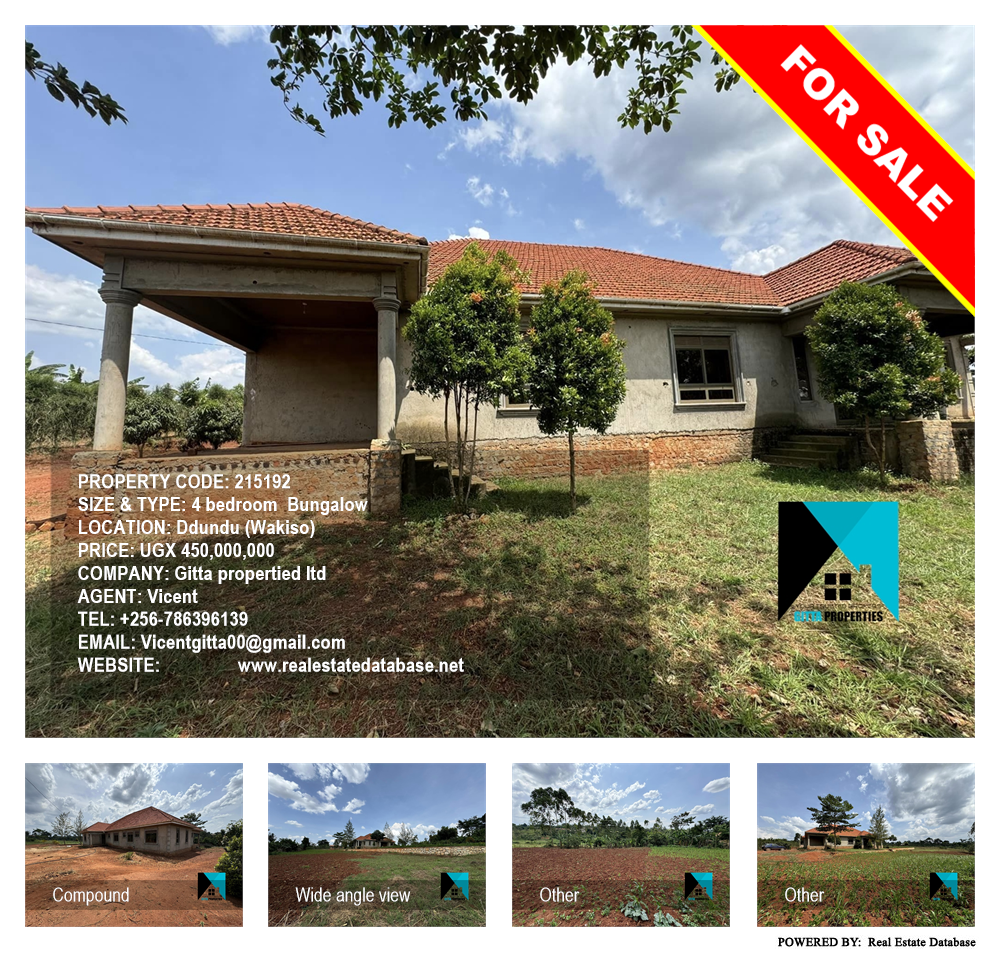 4 bedroom Bungalow  for sale in Ddundu Wakiso Uganda, code: 215192