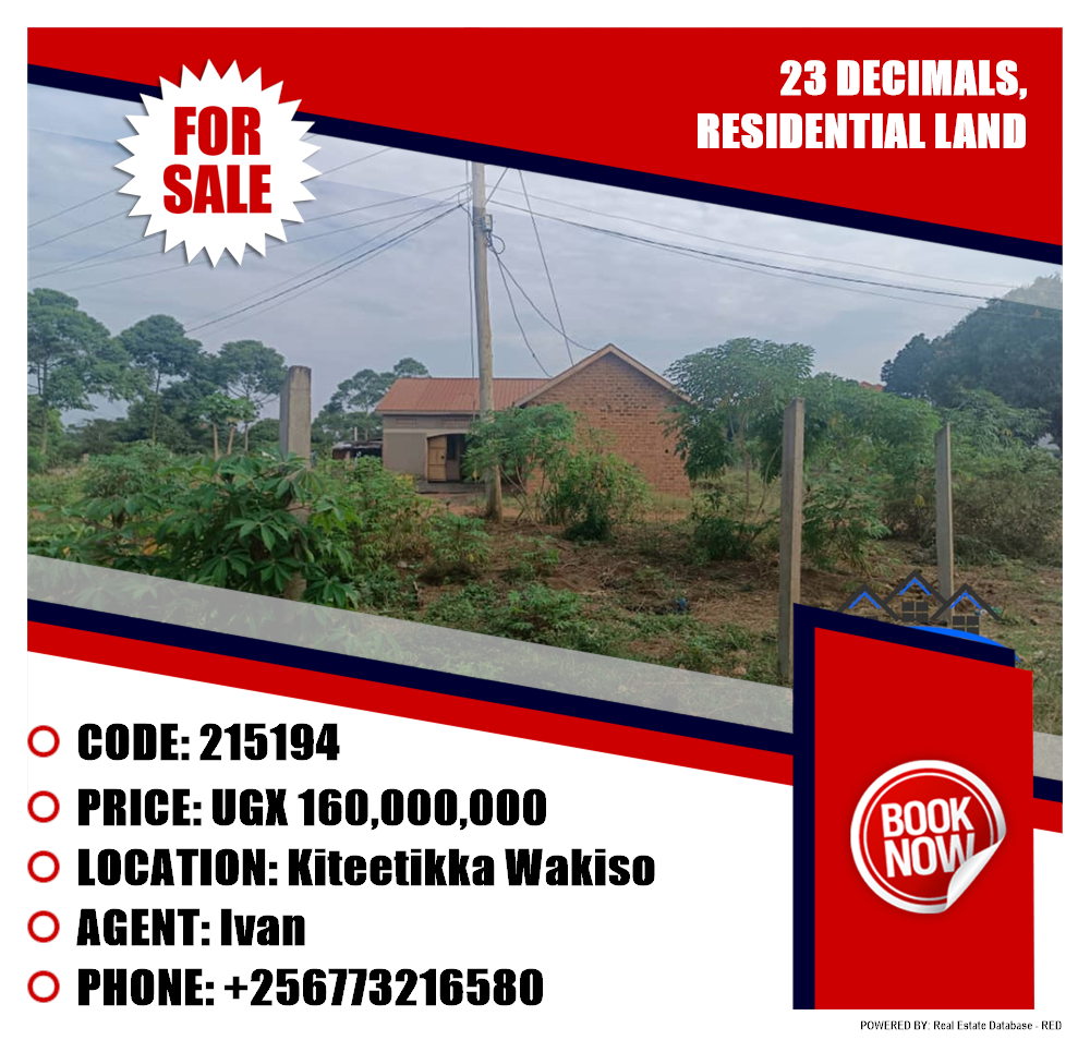 Residential Land  for sale in Kiteetikka Wakiso Uganda, code: 215194