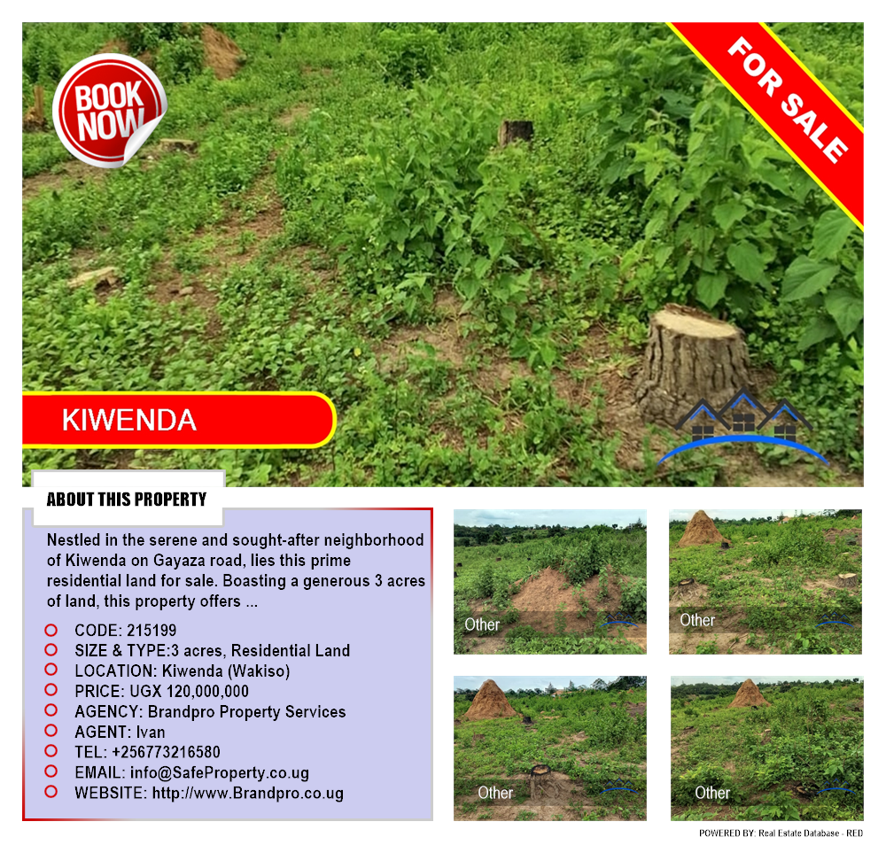 Residential Land  for sale in Kiwenda Wakiso Uganda, code: 215199