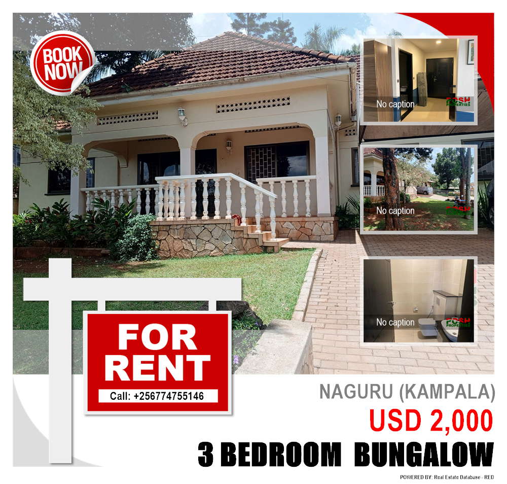 3 bedroom Bungalow  for rent in Naguru Kampala Uganda, code: 215262