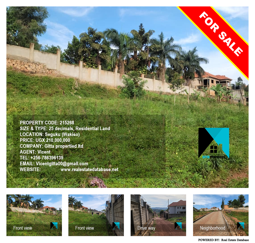 Residential Land  for sale in Seguku Wakiso Uganda, code: 215268