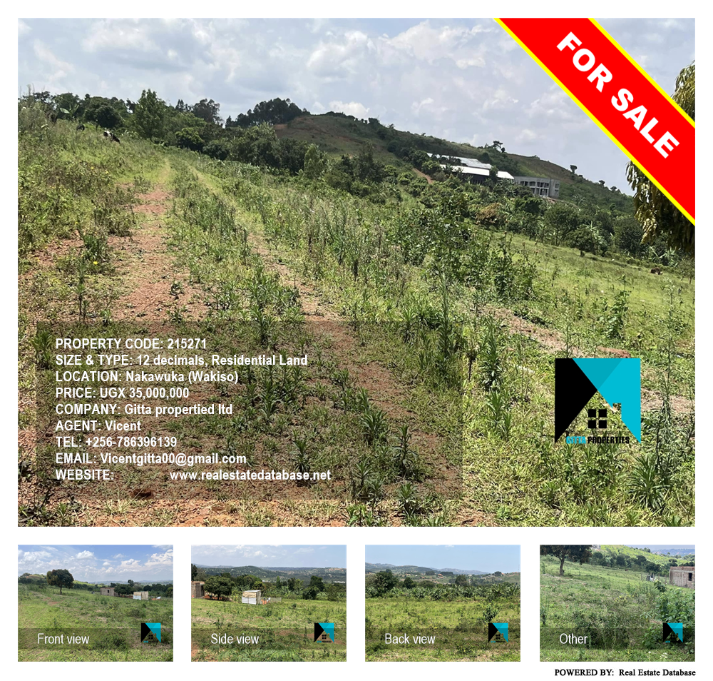 Residential Land  for sale in Nakawuka Wakiso Uganda, code: 215271