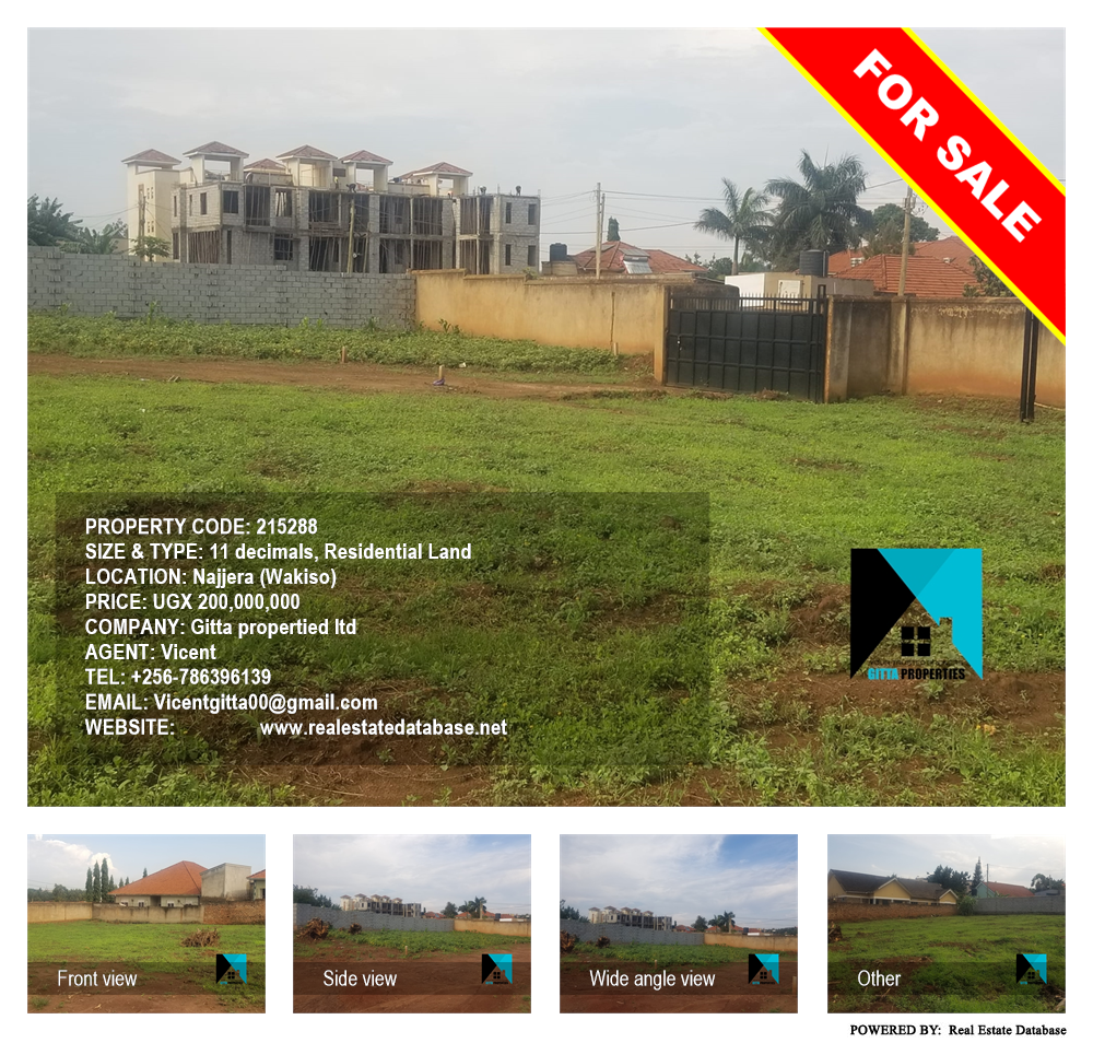 Residential Land  for sale in Najjera Wakiso Uganda, code: 215288