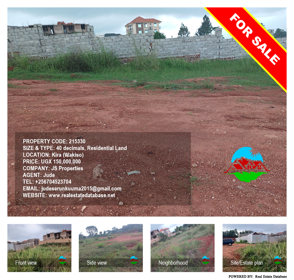 Residential Land  for sale in Kira Wakiso Uganda, code: 215330