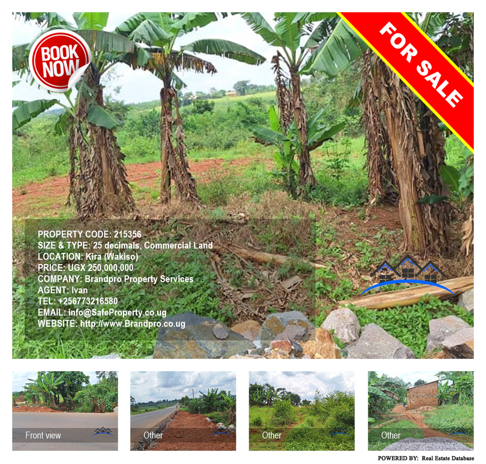 Commercial Land  for sale in Kira Wakiso Uganda, code: 215356