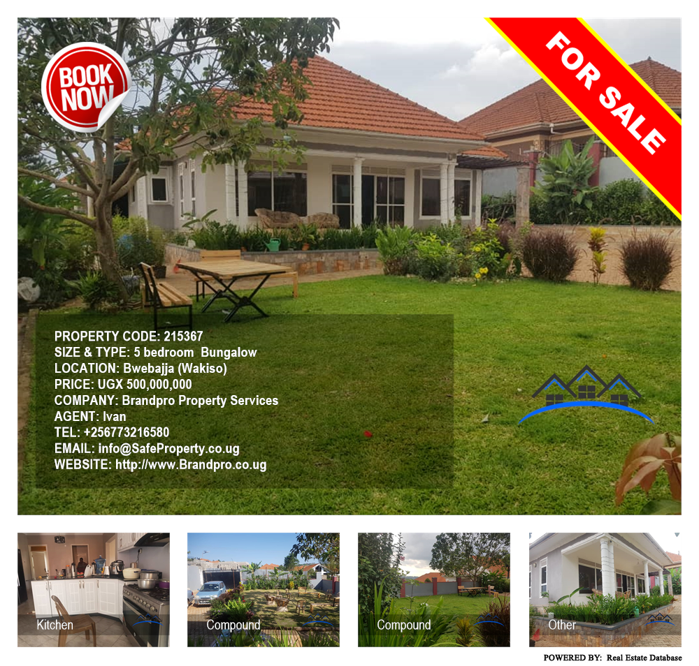 5 bedroom Bungalow  for sale in Bwebajja Wakiso Uganda, code: 215367