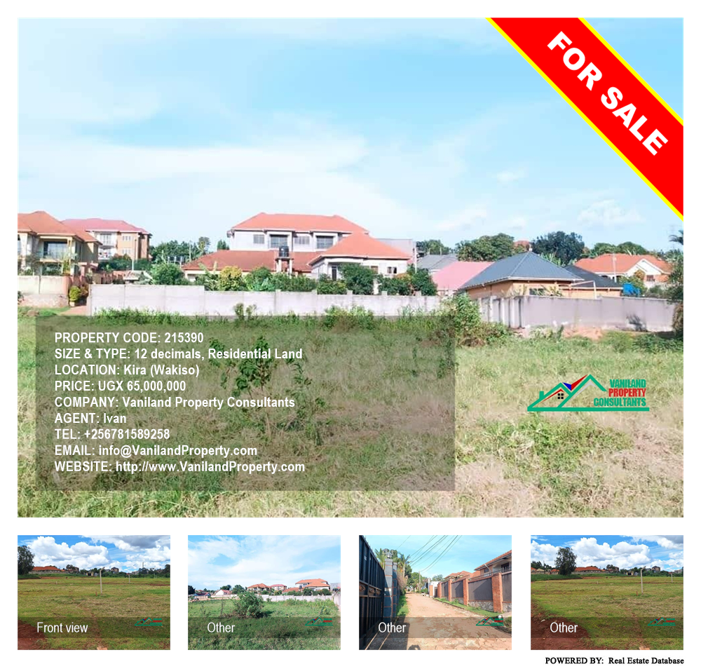 Residential Land  for sale in Kira Wakiso Uganda, code: 215390