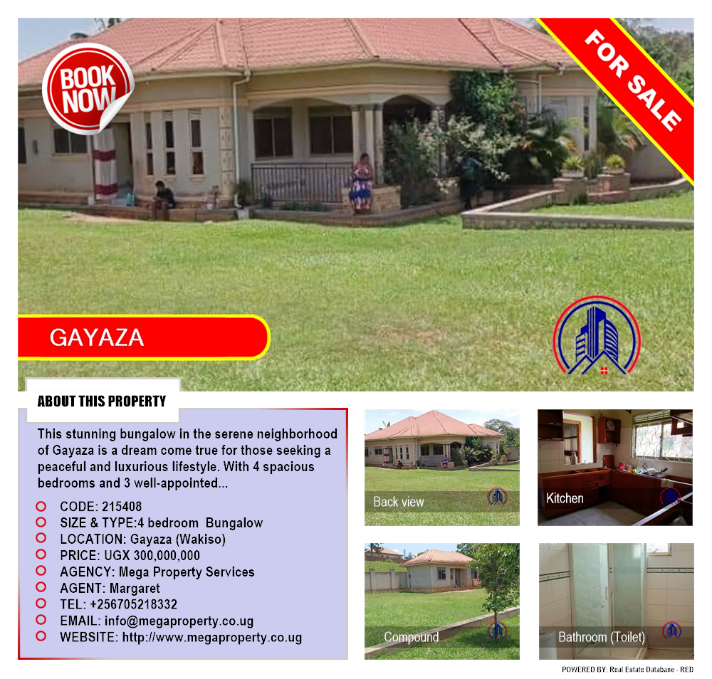 4 bedroom Bungalow  for sale in Gayaza Wakiso Uganda, code: 215408