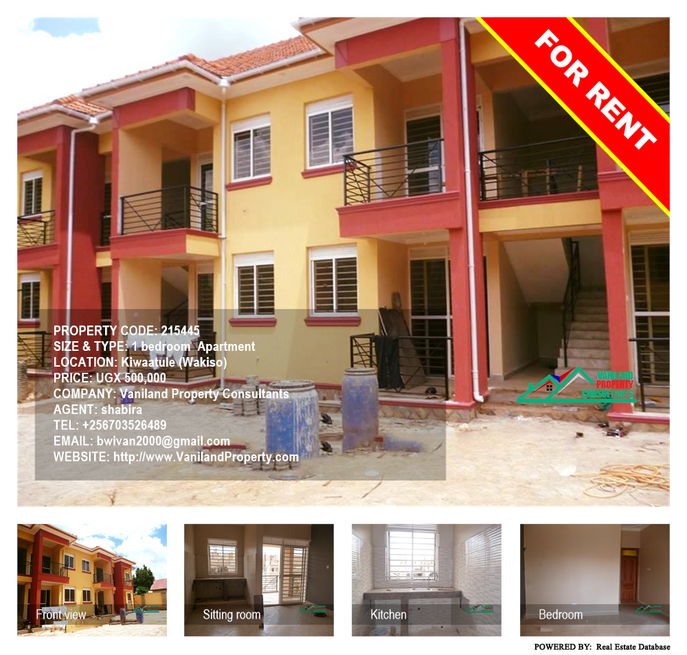 1 bedroom Apartment  for rent in Kiwaatule Wakiso Uganda, code: 215445